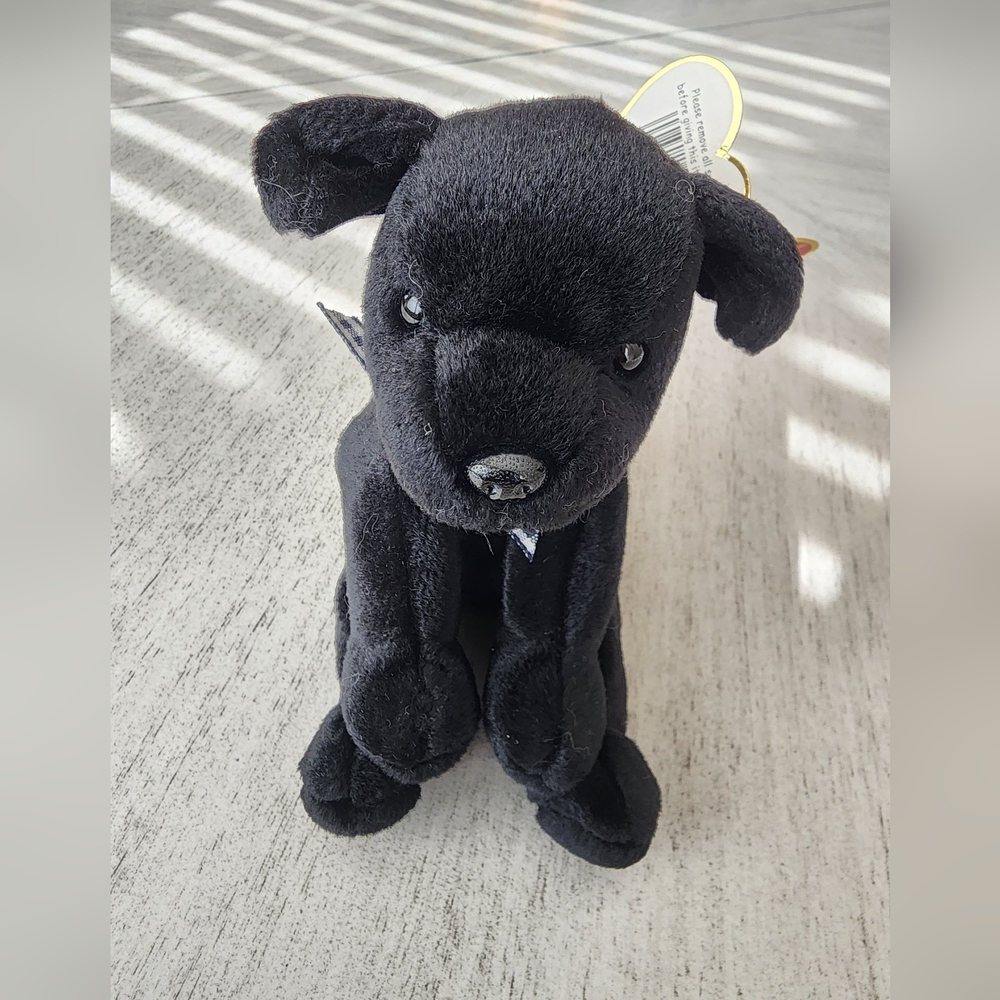 Vintage 1999 TY Beanie Baby Luke The Puppy With Hologram Tush Tag